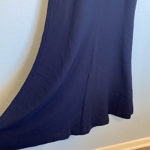 ML Monique Lhuillier Womens Size 2 Navy Blue Sequin Maxi Formal Ball Gown Dress - Picture 7 of 15